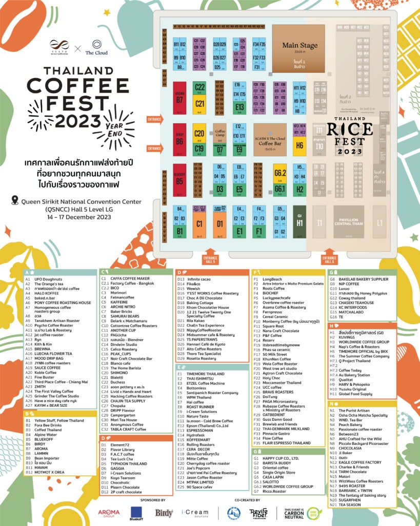 แผนผังบูท Thailand Coffee Fest Year End 2023